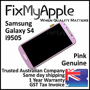 Samsung Galaxy S4 i9505 / i9507 LCD Touch Screen Digitizer Assembly with Frame - Pink [Full OEM]